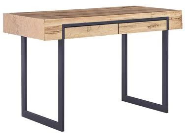 Skrivebord VIDA 120 cm 55 cm Med oppbevaring Lysebrun v:7396048