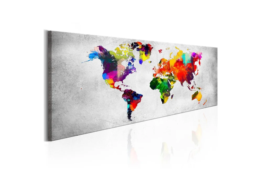 Bilde World Map Coloured Revolution 150x50 v:7950024