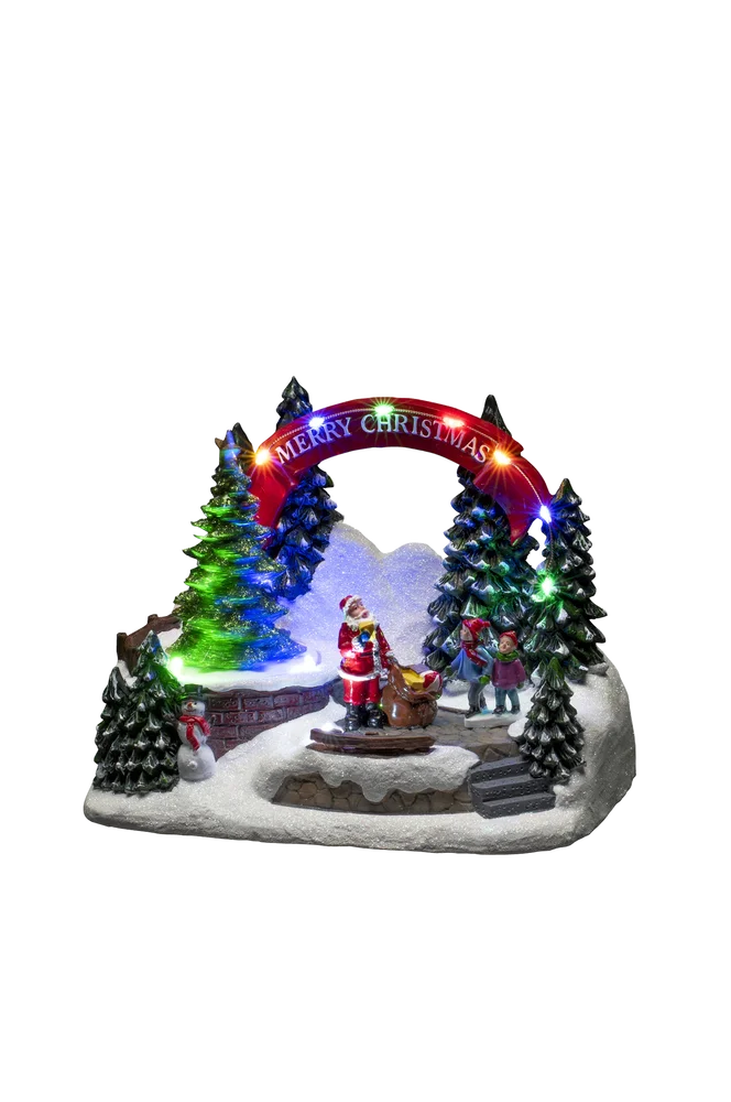 B/O Mekanisk julepynt 19 cm med LED-lys – Flerfarget – Belysning | m v:2335892