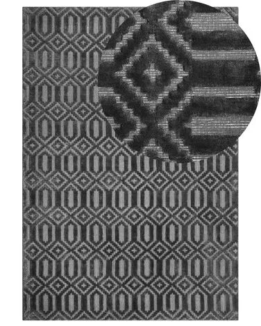 Teppe ADATEPE Mørkegrå 160 x 230 cm Viskose v:3219155 Teppe ADATEPE Mørkegrå 160 x 230 cm Viskose v:3219155