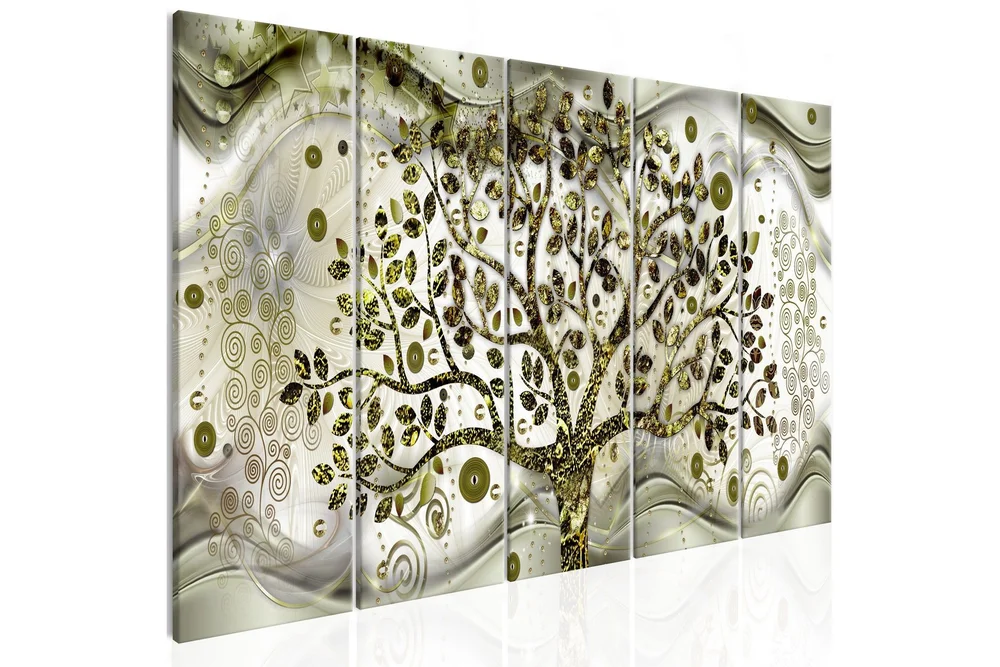 Bilde Tree And Waves 5 Parts Green 225x90 v:3667102