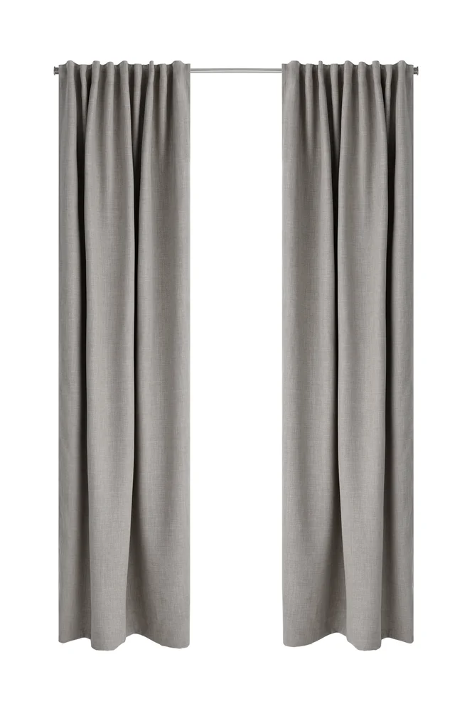 Iben Pleatingtape Curtains – Grå – Tekstiler | m v:9706900 Iben Pleatingtape Curtains – Grå – Tekstiler | m v:9706900