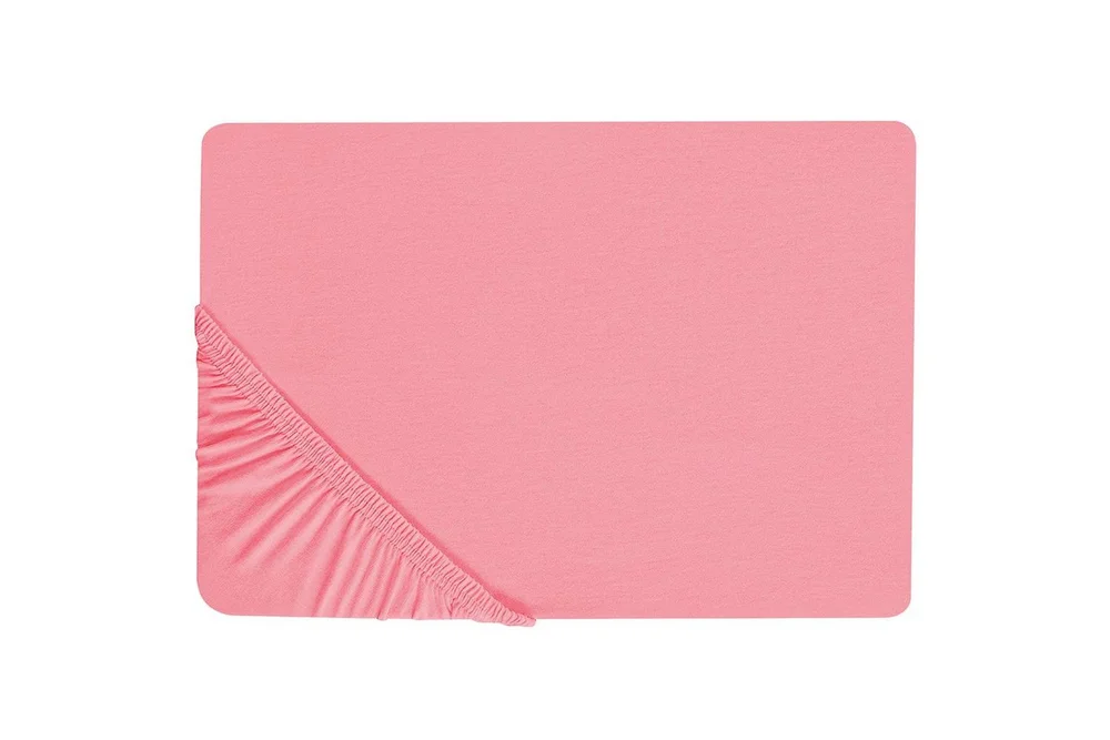 Laken med strikk Janbu Korall, 90x200 cm v:6025742