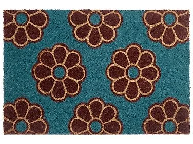 Dørmatte KULIK Blå 40 x 60 cm Blomst Kokosfiber v:6376435 Dørmatte KULIK Blå 40 x 60 cm Blomst Kokosfiber v:6376435