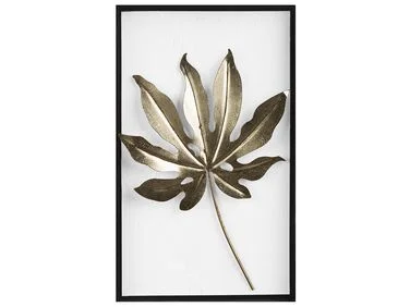 Veggdekorasjon Blad CURIUM 50 cm Metall Flerfarget v:3046584