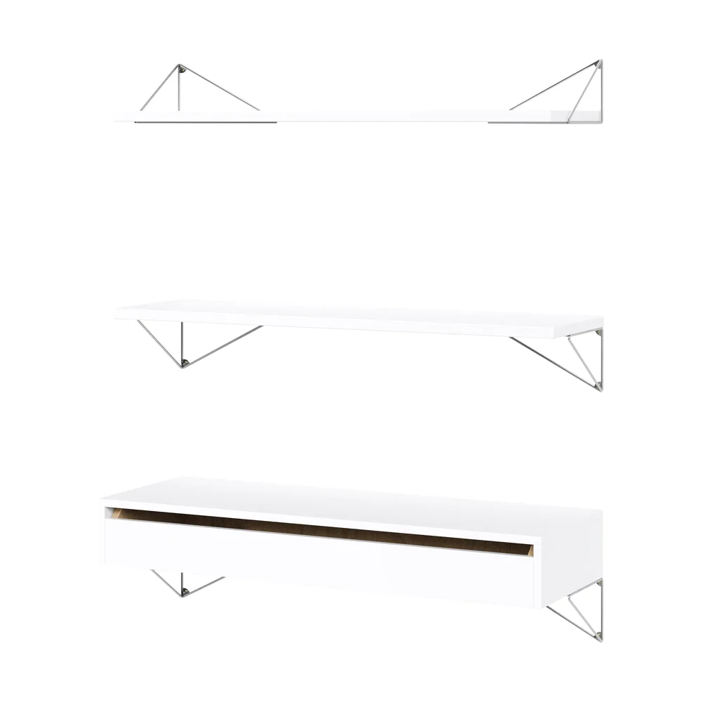 Pythagoras Bundle C hyllesystem hvit-krom" v:5868398