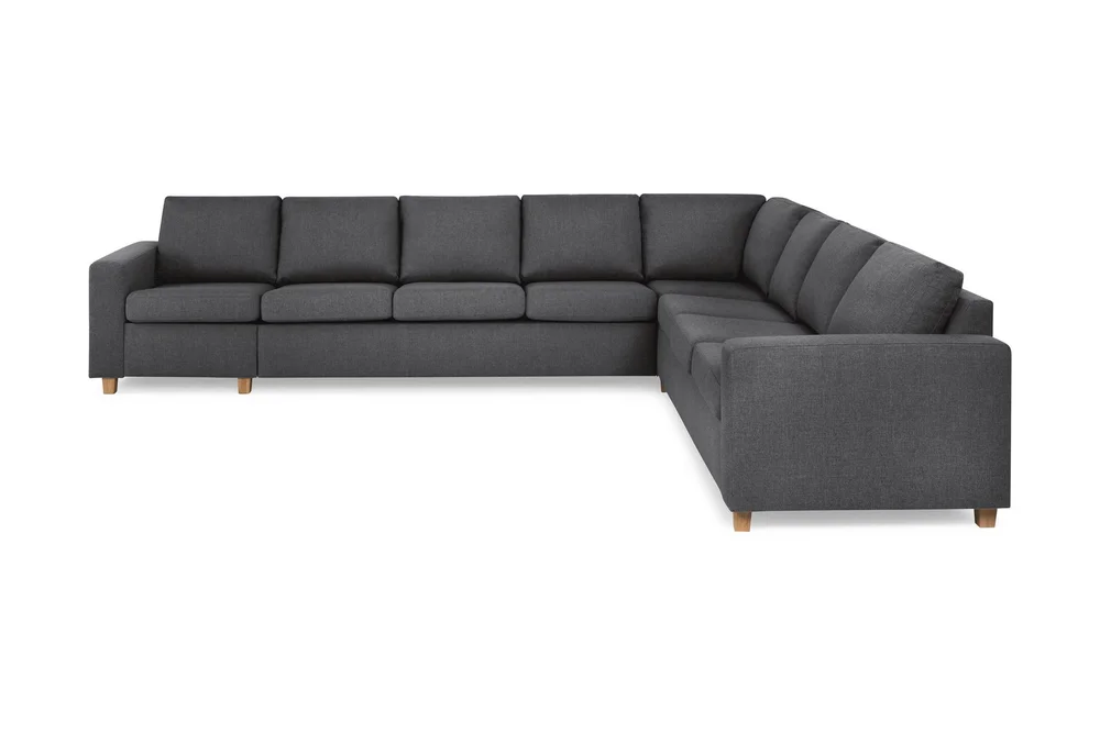 Crazy 7-seters Vendbar L-formet XX-Large Hjørnesofa i Stoff v:8133995