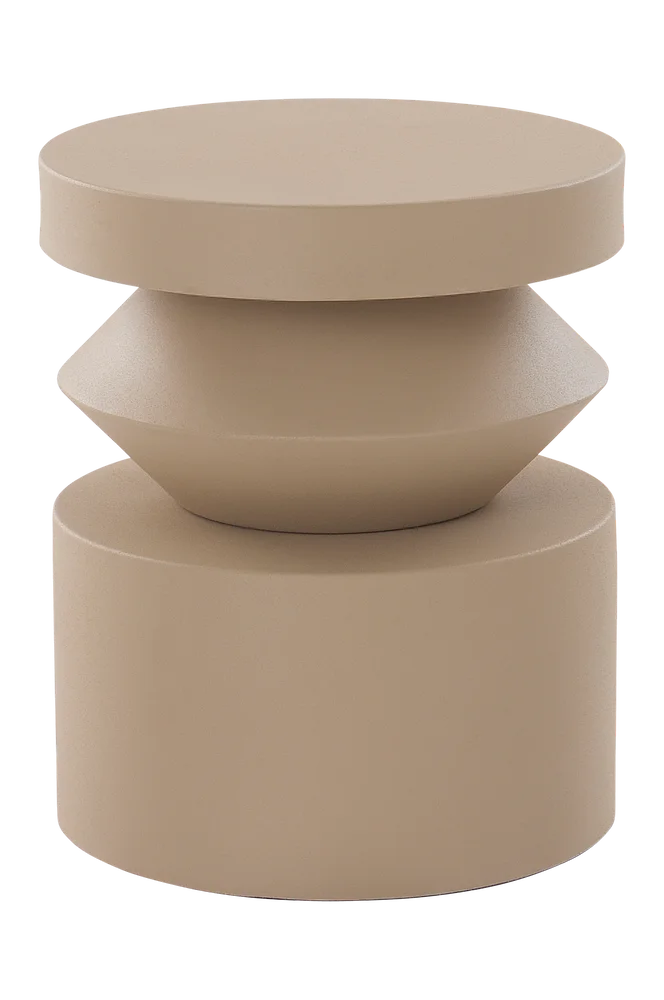 OMARA sidebord ø 34,5 cm – Beige m v:1705626 OMARA sidebord ø 34,5 cm – Beige m v:1705626