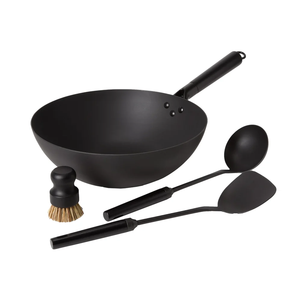Satake wok sett karbonstål v:8817377
