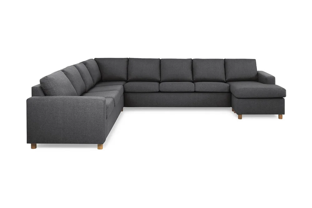 Crazy 7-seters Høyrevendt U-formet XX-Large Hjørnesofa med Divan i Stoff v:5395966