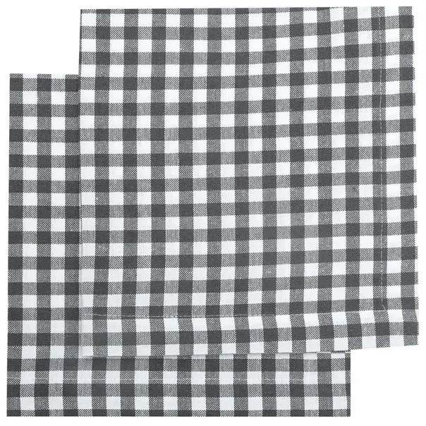 Bella Serviett 2-pk, Mørkegrå / Hvit v:869673 Bella Serviett 2-pk, Mørkegrå / Hvit v:869673