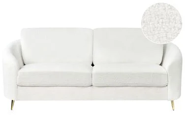 Sofa 3-seter TROSA Bouclé Hvit v:9598590 Sofa 3-seter TROSA Bouclé Hvit v:9598590