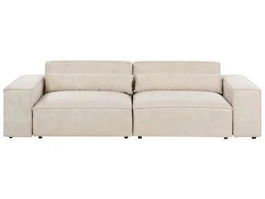 Modulsofa 2-seters HELLNAR Fløyel Lys beige v:9386390