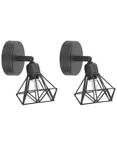 Sett med 2 spotlamper ERMA Justerbar Metall Svart v:5295943 Sett med 2 spotlamper ERMA Justerbar Metall Svart v:5295943