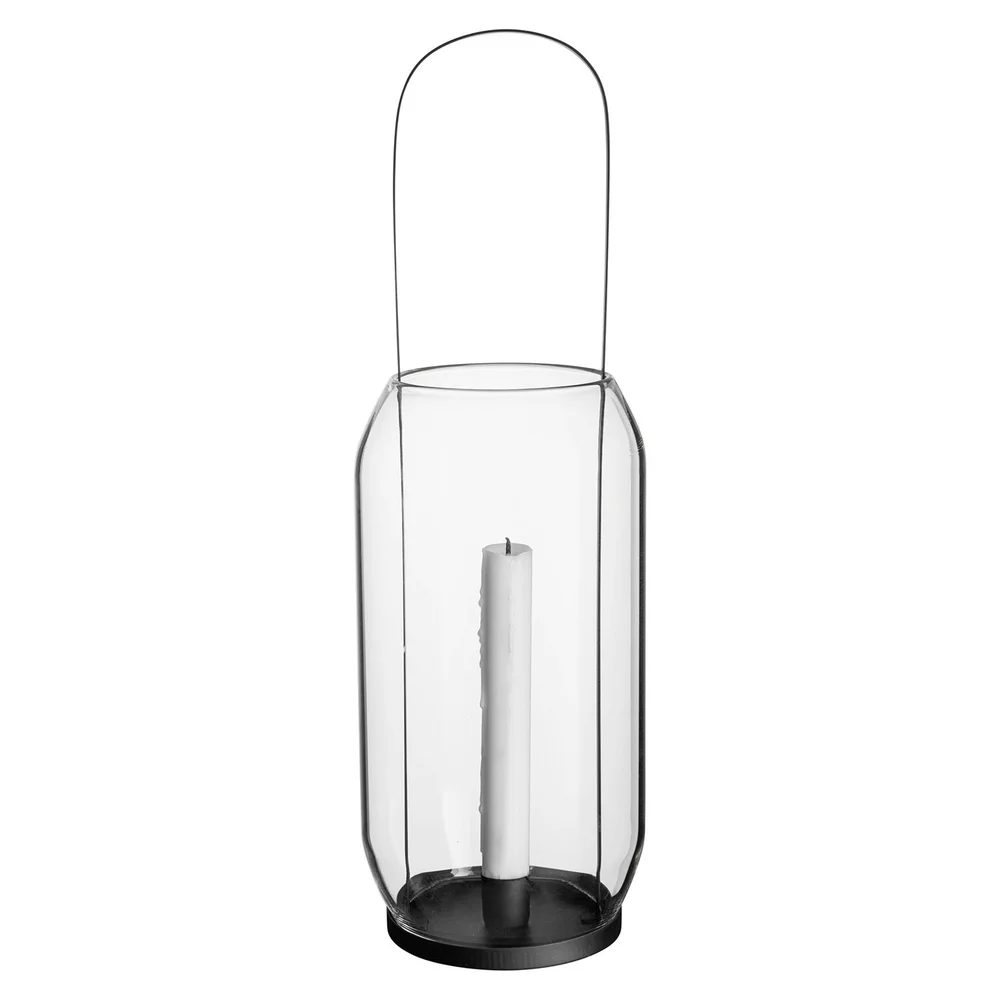 Telysholder Glass, 40 cm Svart v:801474