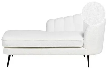 Høyrevendt sjeselong ALLIER Bouclé Off white v:7191055