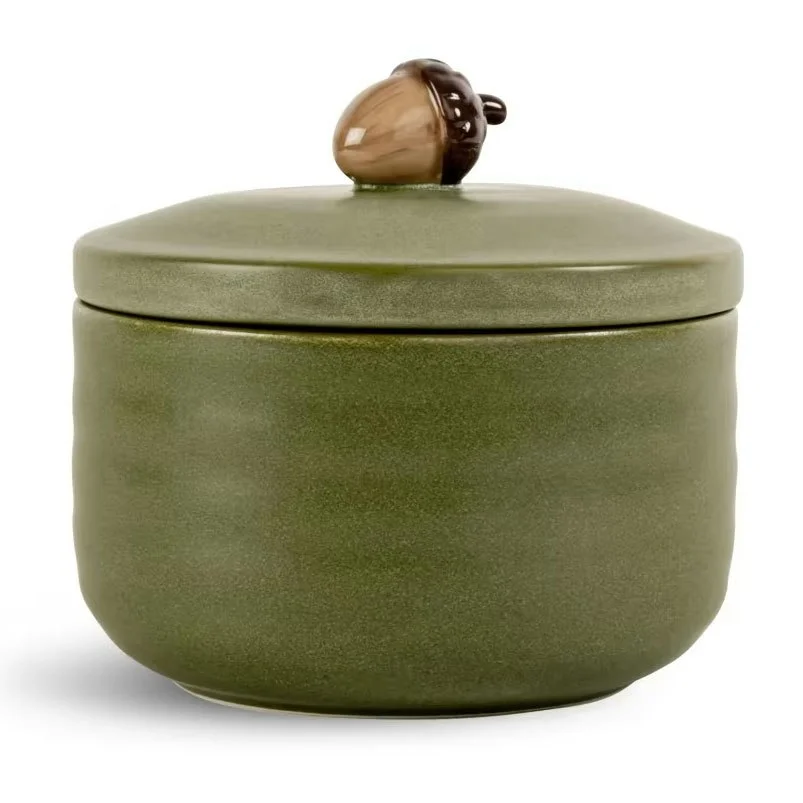 Ellen Jar With Acorn, Green v:7558587 Ellen Jar With Acorn, Green v:7558587