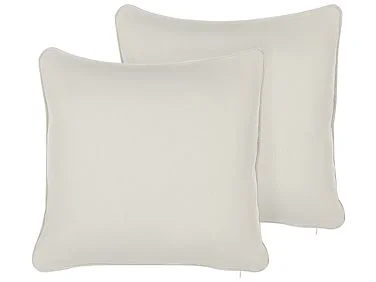 Sett med 2 pynteputer HELIOTROPE 45 x 45 cm Hvit Ensfarget v:7111218 Sett med 2 pynteputer HELIOTROPE 45 x 45 cm Hvit Ensfarget v:7111218