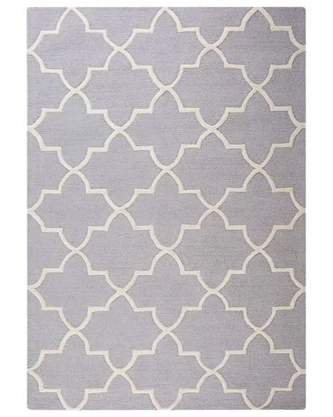 Teppe SILVAN Lysegrå 160 x 230 cm Ull v:3964599