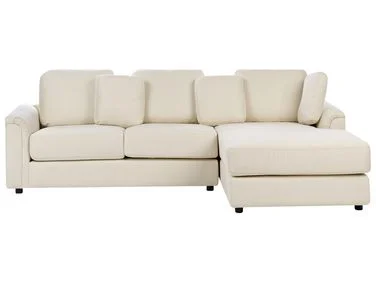 Hjørnesofa 4-seters KOHLO Lys beige Venstrevendt v:2982547 Hjørnesofa 4-seters KOHLO Lys beige Venstrevendt v:2982547